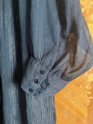 Camisa Zara Basic negra dorada M