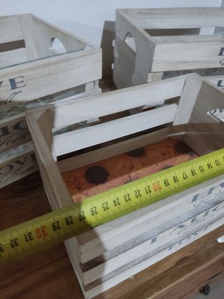 4 Cajas Decorativas Madera