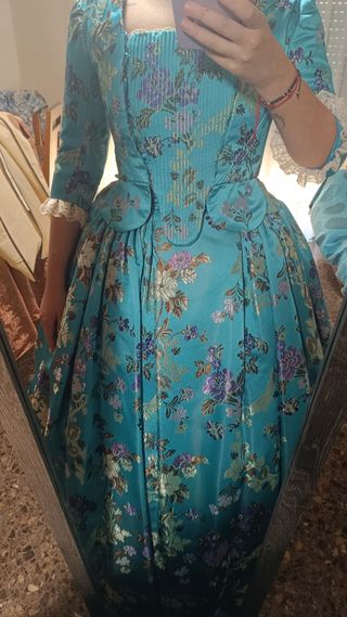 Traje Fallera S.XVIII turquesa