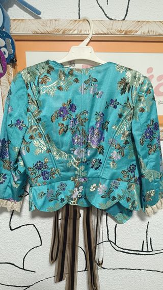 Traje Fallera S.XVIII turquesa