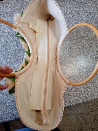 Borsa estiva beige in paglia