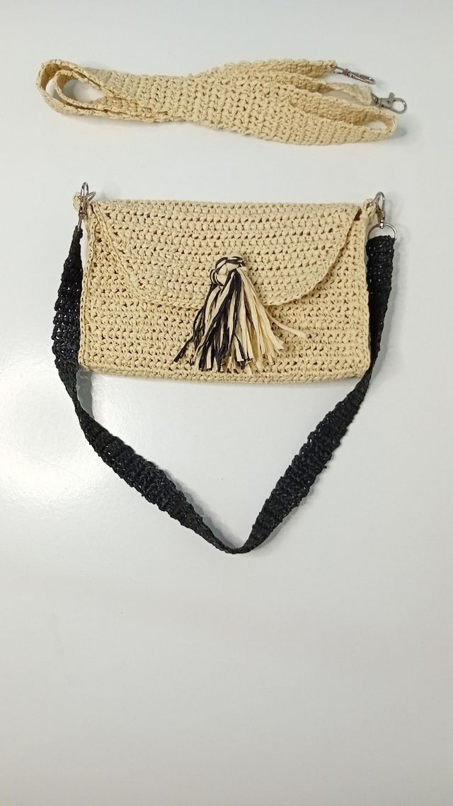 Bolso de rafia crochet. 