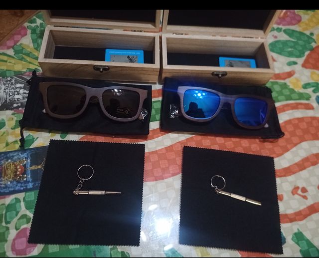 GAFAS SOL DE MADERA BAMBU LIGERAS POLARIZADAS