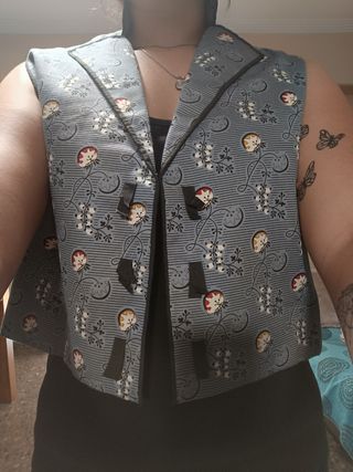 Chaleco fallero azul y blanco