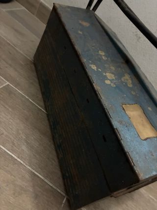 Caja herramientas metálica vintage