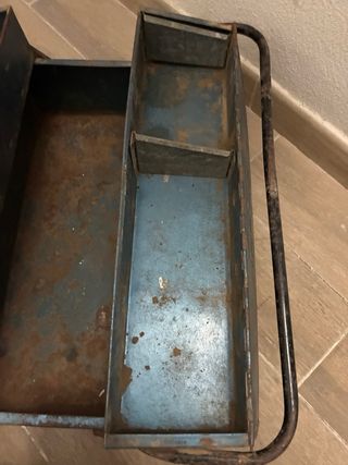 Caja herramientas metálica vintage