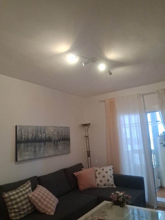 Lampara techo 4 focos LED plata