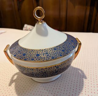 Zuppiera Richard Ginori blu e oro