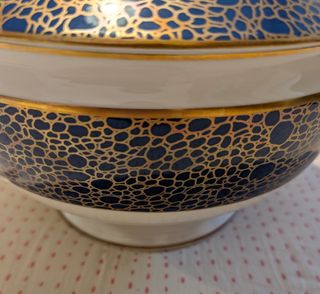 Zuppiera Richard Ginori blu e oro