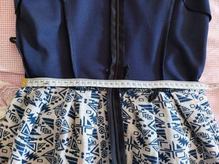 Vestito corto blu e bianco