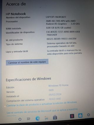 Portátil HP rojo