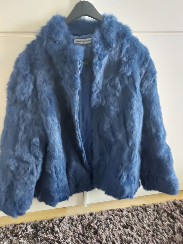 Chaqueta piel azul