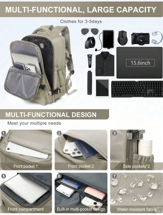 Zaino A Compressione Sottovuoto beige