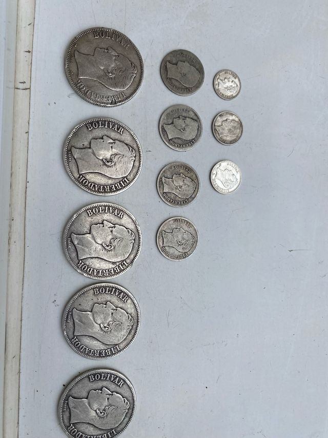 Monedas Plata Venezuela - Colección