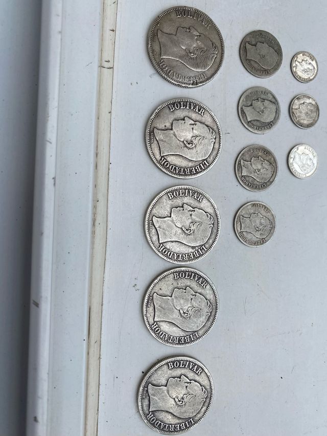 Monedas Plata Venezuela - Colección