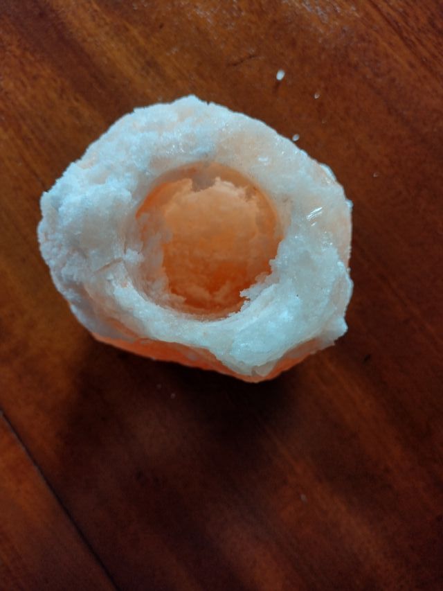 Porta candele di sale rosa