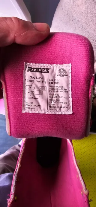 Patines en línea infantiles rosa talla 32-33