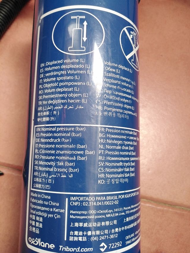 Inflador Tribord - Bomba de pie