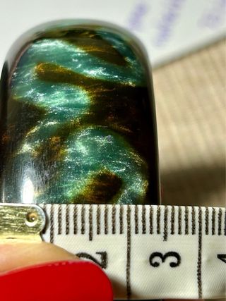 Pulseras rígidas azul y verde resina