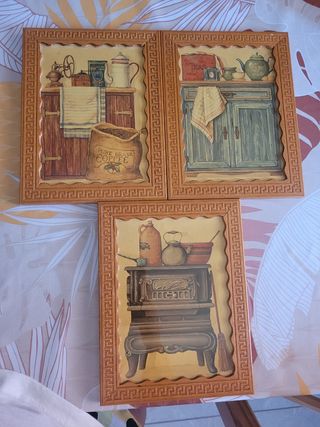 3 Marcos fotos vintage cocina