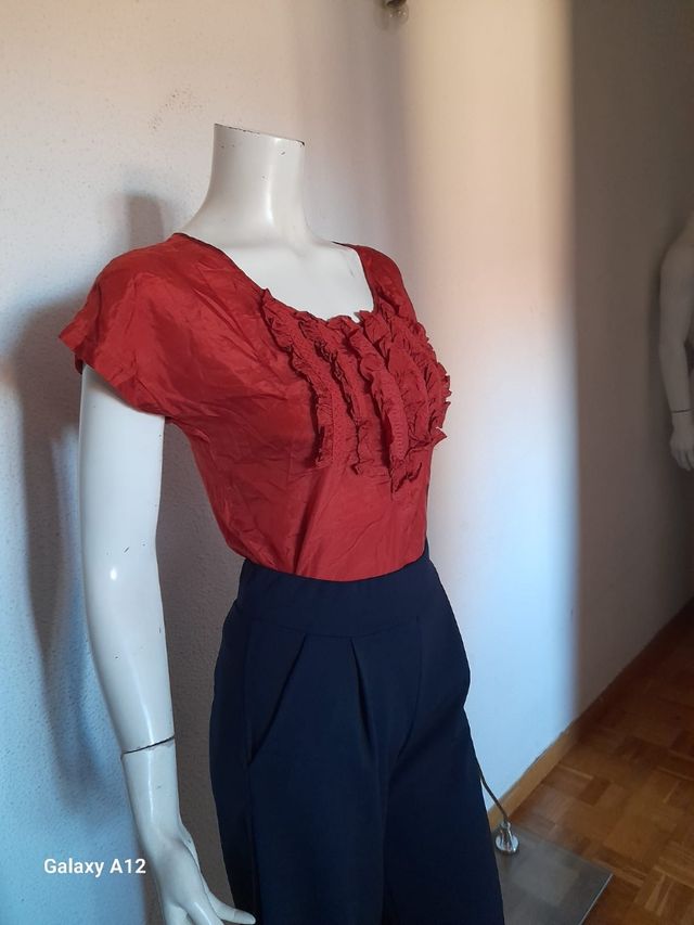 Blusa roja Massimo Dutti - Talla M