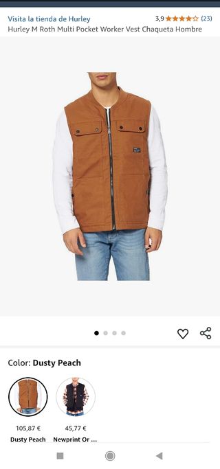 Chaleco Hurley XL hombre. Nuevo