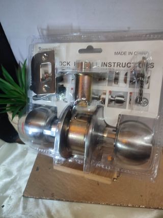 Pomo cerradura puerta acero inoxidable NUEVO