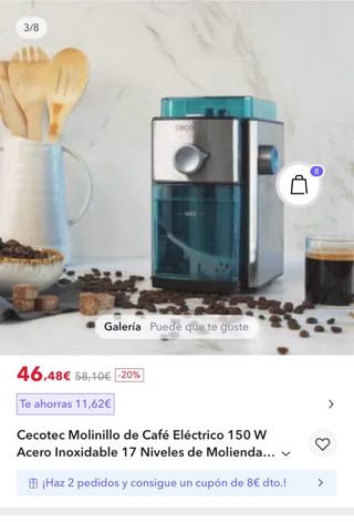 Molinillo Café muelas planas