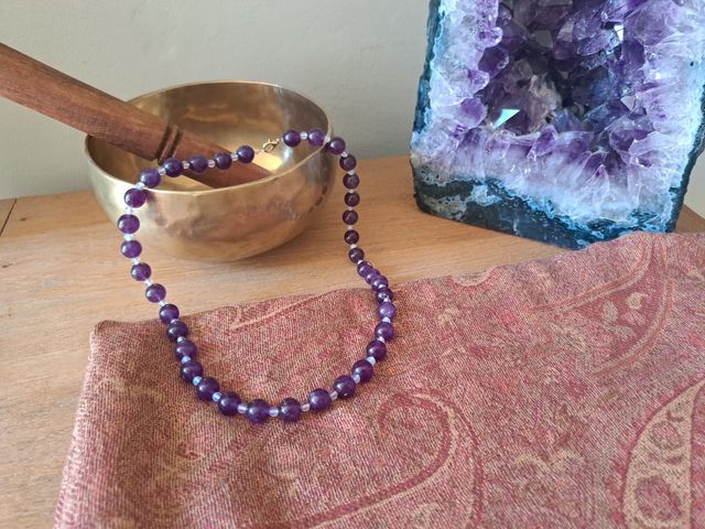 Collar Amatista-Piedra Luna