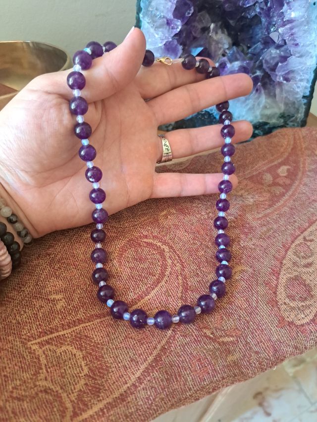 Collar Amatista-Piedra Luna