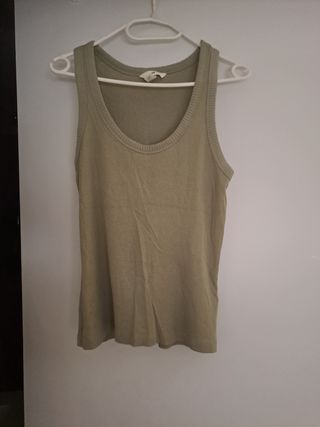Top tirantes verde oliva mujer