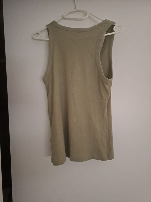 Top tirantes verde oliva mujer