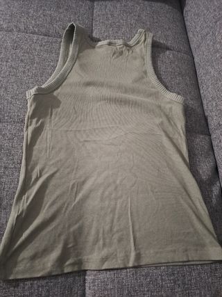 Top tirantes verde oliva mujer