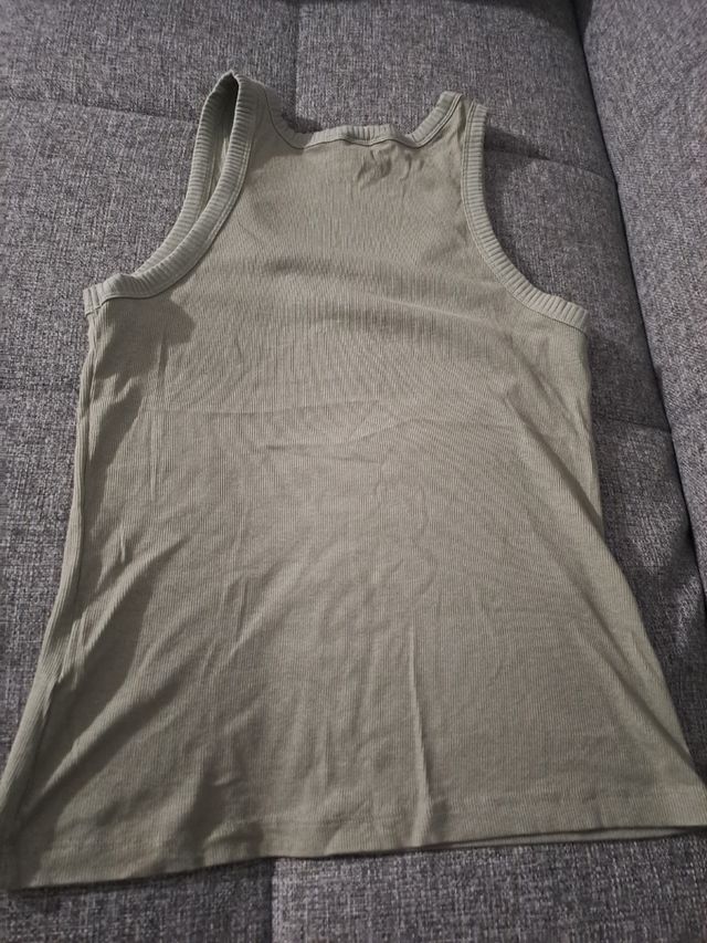 Top tirantes verde oliva mujer