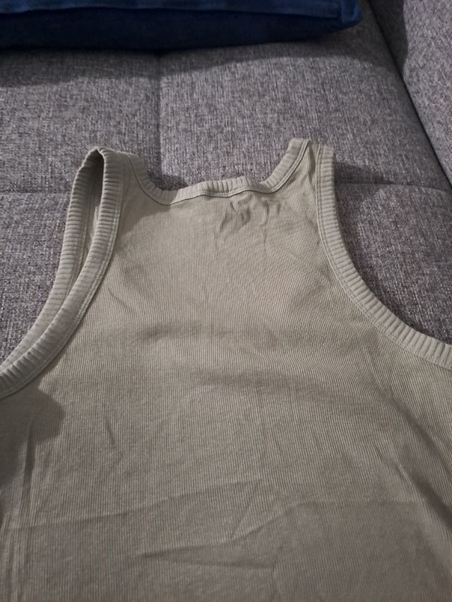 Top tirantes verde oliva mujer