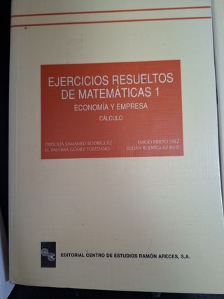 MATEMATICAS 1. ECONOMIA Y EMPRESA. TEORIA.