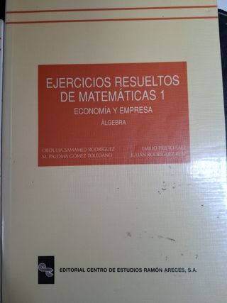 MATEMATICAS 1. ECONOMIA Y EMPRESA. TEORIA.