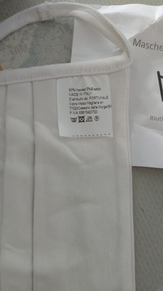Mascherina viso riutilizzabile bianca