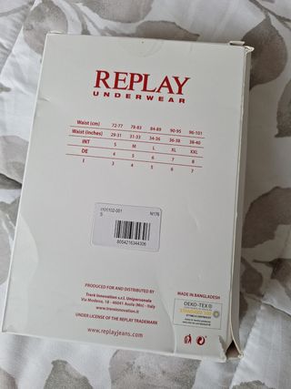 3x Calzoncillos Replay S - Negro gris y rojo