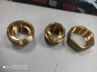 Unión de tubería de 1/2 de 3 piezas de bronce