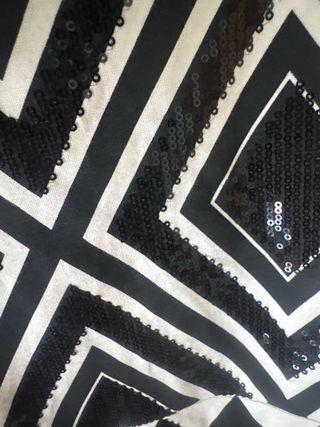 Minifalda lentejuelas negra y blanca