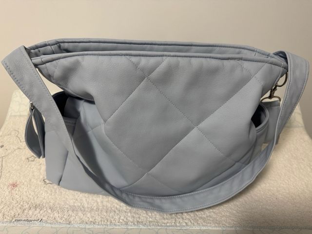 Bolso cambiador bebé - Azul y funda con cubrepies 