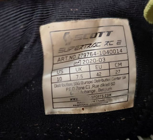 Scarpe trail Scott gialle e nere