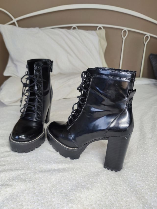 Botines negros plataforma tacón