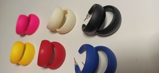 Pendientes aro multicolor - 9 pares