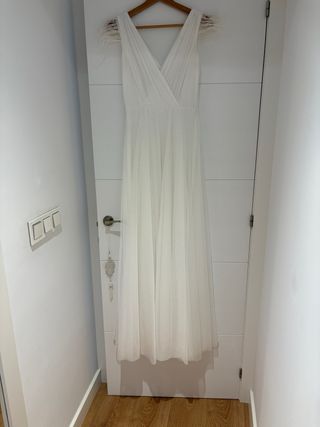 Vestido novia boho chic.