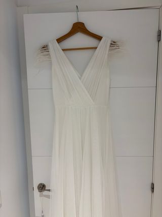 Vestido novia boho chic.