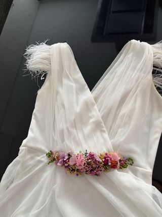 Vestido novia boho chic.