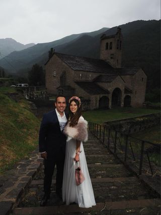 Vestido novia boho chic.