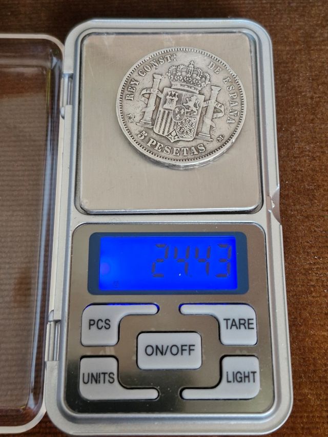 5 Pesetas plata Alfonso XII 1878 *78 EM-M